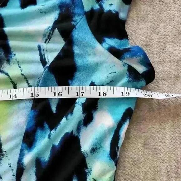 Bali Pendulum Short Sleeve Blouse Blue Green Black Us Xl - Picture 9 of 10